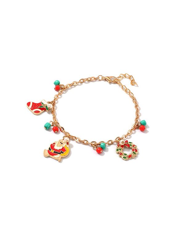 Bracelet Couronne Plume de Noël - multicolor 