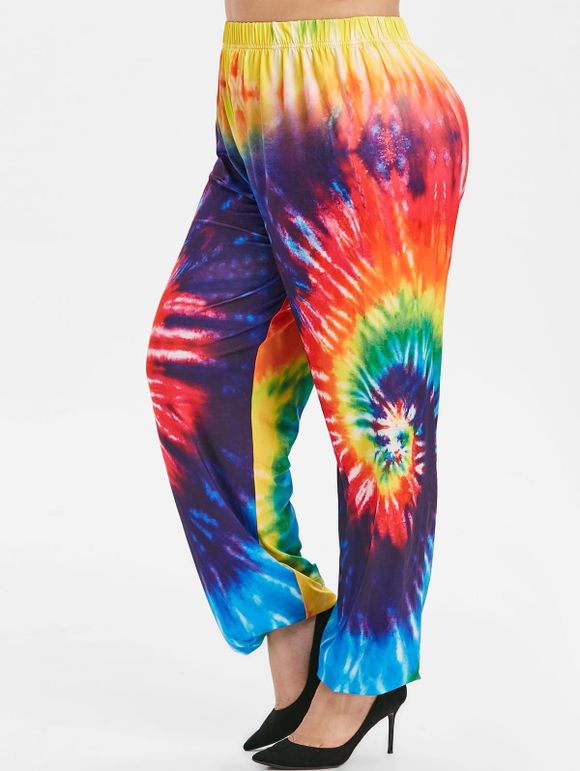 Pantalon de Jogging à Imprimé Grande Taille - multicolor 4X
