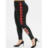Legging à Carreaux à Taille Haute de Grande Taille en Treillis - Noir 3X