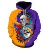 Sweat à Capuche Motif de Crâne - multicolor L