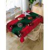 Nappe de Table Etoile et Boulle de Noël Imprimés en Tissu - Rouge Vineux W60 X L84 INCH