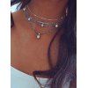 Star Pendant Layered Choker Necklace - SILVER 