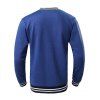 Sweat-shirt Décontracté Motif de Rayure - Bleu L