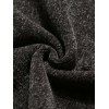 Tiger Graphic Crew Neck Chenille Sweater - DARK GRAY XL