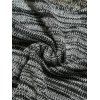 Rhombus Graphic Crew Neck Heather Knit Sweater - BLACK S