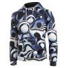 Sweat à Capuche Boule Abstraite Imprimée à Cordon avec Poche en Avant - multicolor L