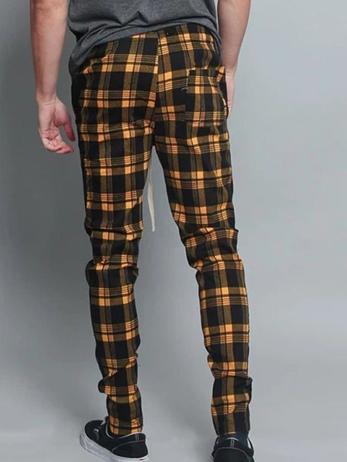 patterned drawstring pants