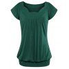 Plus Size T-shirt Plaine bouffante - Vert Mer Moyen 5X