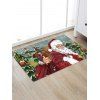 Tapis de Sol Père Noël Motif de Cadeau et de Sapin - Rouge W16 X L24 INCH