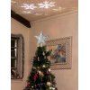 Forme étoilée d'arbre de Noël Topper avec Rotatif Projecteur LED - Argent AU PLUG