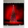Rideau de Douche Imperméable Sapin de Noël et Lampe Imprimés pour Salle de Bain - Rouge W71 X L71 INCH