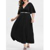 Maxi Robe Bal de Promo Paillettée de Grande Taille - Noir 5X