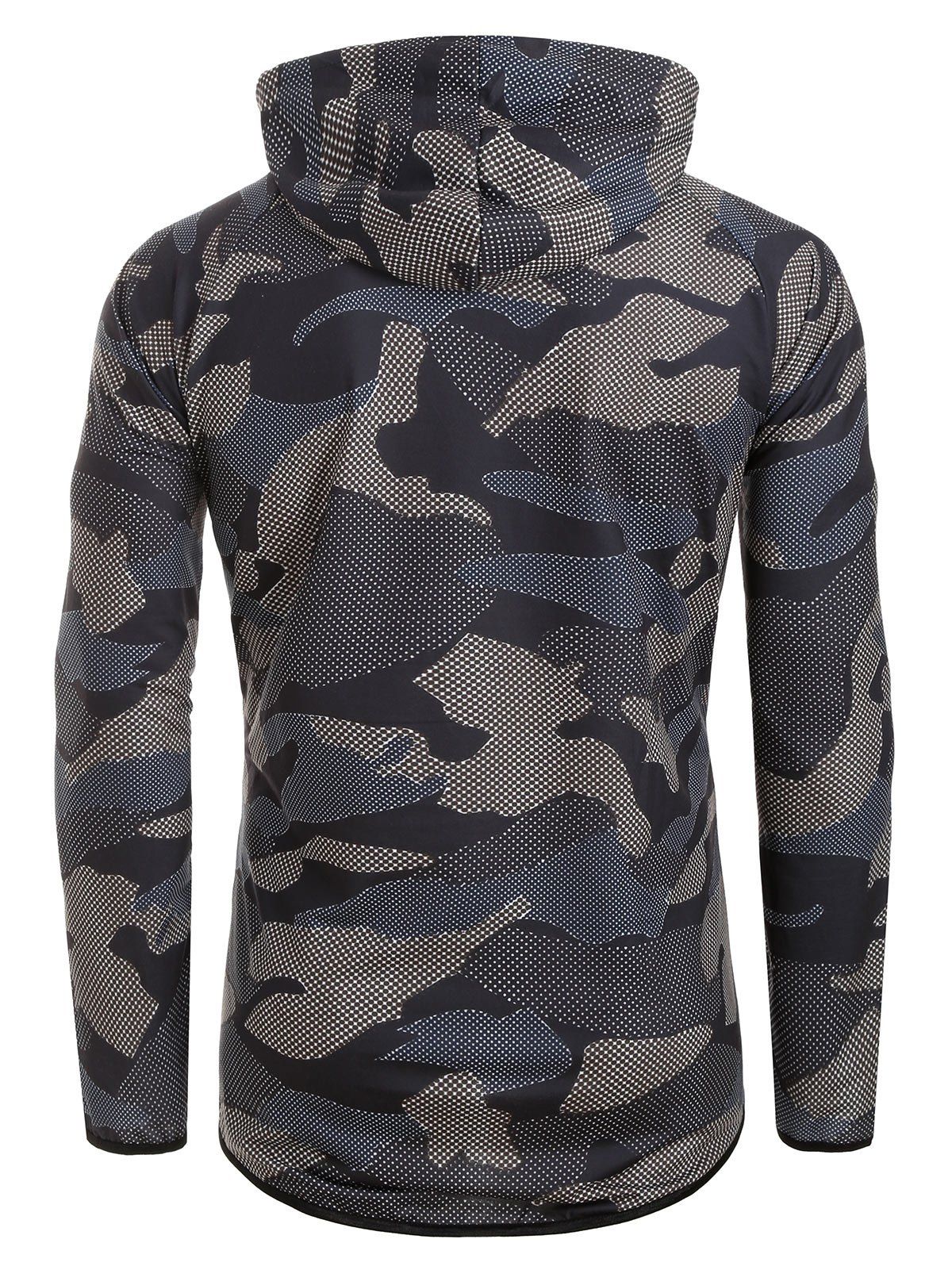 [46 OFF] 2020 Camo Print Zip Up Hoodie In BROWN DressLily