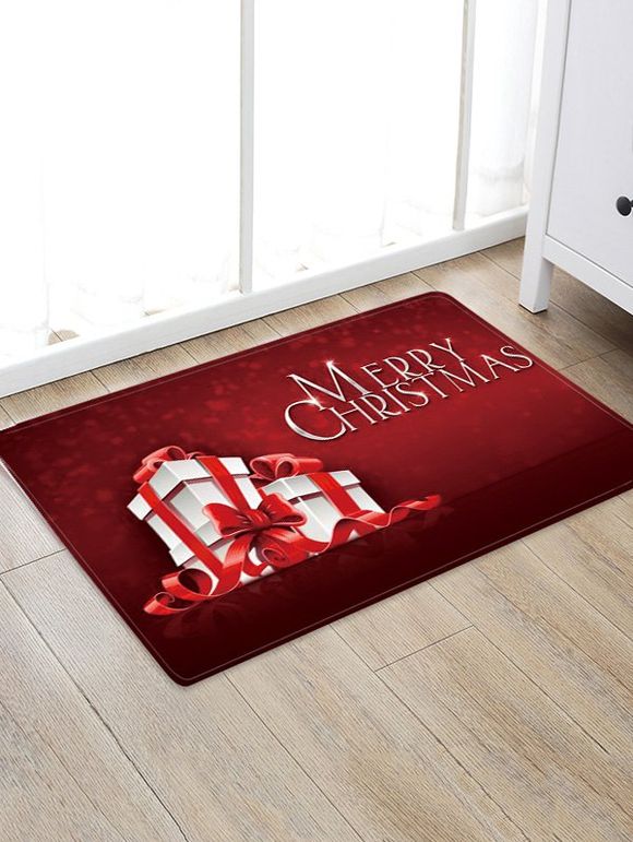 Tapis de Sol Joyeux Noël Motif de Cadeau - multicolor W24 X L35.5 INCH