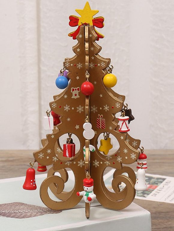 Décorations de Noël bricolage Mini sapin de Noël - Marron Camel 