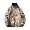 Veste Réversible Camouflage Imprimé Ourlet à Cordon à Col Debout - multicolor B 2XL