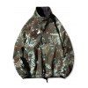 Veste Réversible Camouflage Imprimé Ourlet à Cordon à Col Debout - multicolor A 2XL