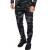 Pantalon de Jogging Décontracté Camouflage Imprimé à Cordon - Gris Foncé M