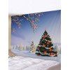 Tapisserie Arbre de Noël et Neige - multicolor W91 X L71 INCH