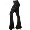 Pantalon Evasé de Grande Taille à Lacets Style Punk - Noir 5X