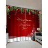 Rideaux de Fenêtre Joyeux Noël Motif de Sapin - multicolor W30 X L65 INCH X 2PCS
