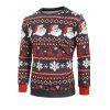 Sweat-shirt de Noël Décontracté Père Noël et Flocon de Neige Imprimés - multicolor XL