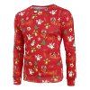 Christmas Pattern Allover Print Casual Sweatshirt - multicolor 2XL
