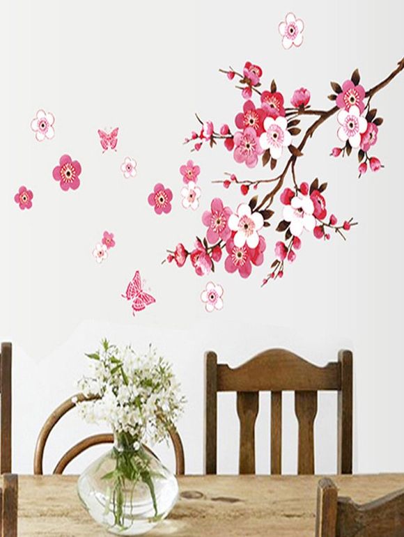 Plum Blossom Motif Autocollant Mural - multicolor 30*90CM