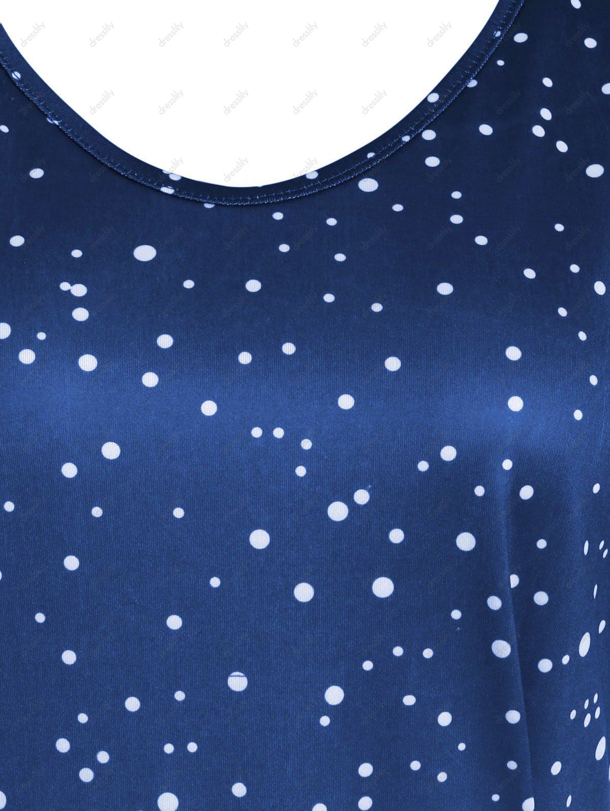 Plus Size Vintage Ombre Polka Dot Pin Up Dress - PURPLE 1X