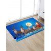 Tapis de Sol Cerf de Noël et Père Noël Imprimés - multicolor W16 X L24 INCH