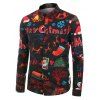 Chemise de Noël Motif Graphique à Manches Longues - multicolor 2XL