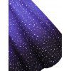 Plus Size Vintage Ombre Polka Dot Pin Up Dress - PURPLE 1X