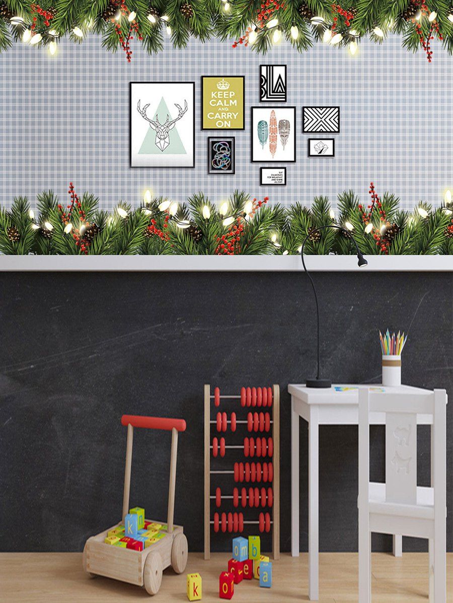 

Christmas Tree Branch Pattern Wall Sticker, Multi