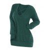 T-Shirt Tunique Croisé Grande Taille - Turquoise Grisâtre 1X