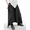 Pantalon Palazzo Jambe Large à Taille Elastique Style Japonais - Noir L