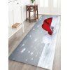 Tapis de Sol Absorption d'Eau Motif Chapeau de Noël et de Neige - multicolor W24 X L71 INCH