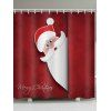 Rideau de Douche Imperméable Père Noël et Flocon de Neige Imprimés pour Salle de Bain - multicolor W71 X L79 INCH