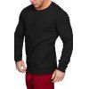 Drape Panel Design Casual Sweatshirt - BLACK 3XL