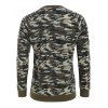 Sweat-shirt Décontracté Panneau Drapé Design - Vert Camouflage L
