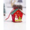 Décorations de Noël Père Noël bonhomme de neige Motif Elk LED Light House en bois - multicolor F 