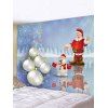 Tapisserie Murale Pendante Art Décoration Boule de Noël Père Noël et Bonhomme de Neige Imprimés - multicolor A 200*150CM
