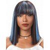 Full Bang Colormix Straight Bob Medium Synthetic Wig - TAUPE 14INCH