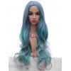 Synthetic Wavy Long Middle Part Colormix Wig - LIGHT SEA GREEN 24INCH