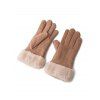 Solid Color Fuzzy Full Finger Gloves - BROWN 