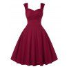 Robe sans Manches en Couleur Unie de Grande Taille - Rouge Vineux 4X
