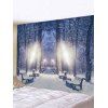 Tapisserie Motif de Forêt et de Neige - multicolor W79 X L59 INCH