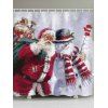 Rideau de Douche Imperméable Père Noël et Bonhomme de Neige - multicolor W59 X L71 INCH