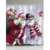 Rideau de Douche Imperméable Père Noël et Bonhomme de Neige - multicolor W71 X L71 INCH