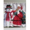 Rideau de Douche Imperméable Bonhomme de Neige et Père Noël - multicolor W59 X L71 INCH