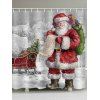 Rideau de Douche Imperméable Père Noël et Cadeau - multicolor W71 X L79 INCH